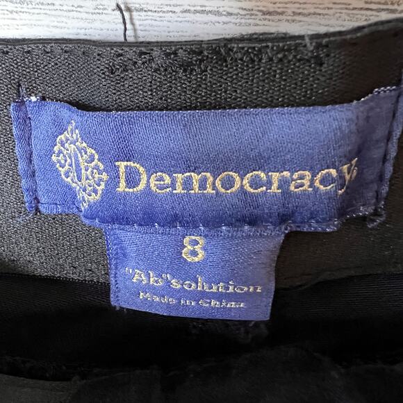 Democracy Jeans Womens Size 8 Black Ab Solution Cotton Blend Stretch Casual - Picture 2 of 16
